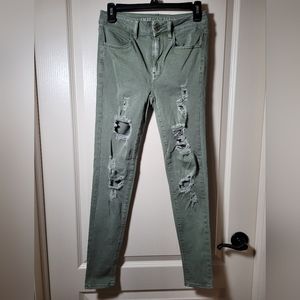 AMERICAN EAGLE OUTFITTERS Women's Super Stretch High Rise Jeans Jeggings Size 6